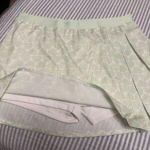 Light Mint Patterned Athletic Skort